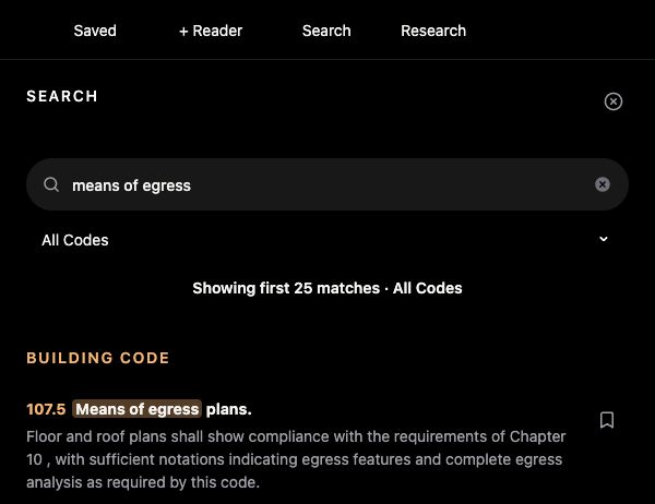 Means of egress search results in Permitext